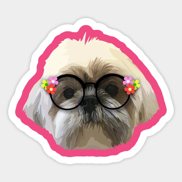 Shitzhu Dog 4 Sticker by thedailysoe